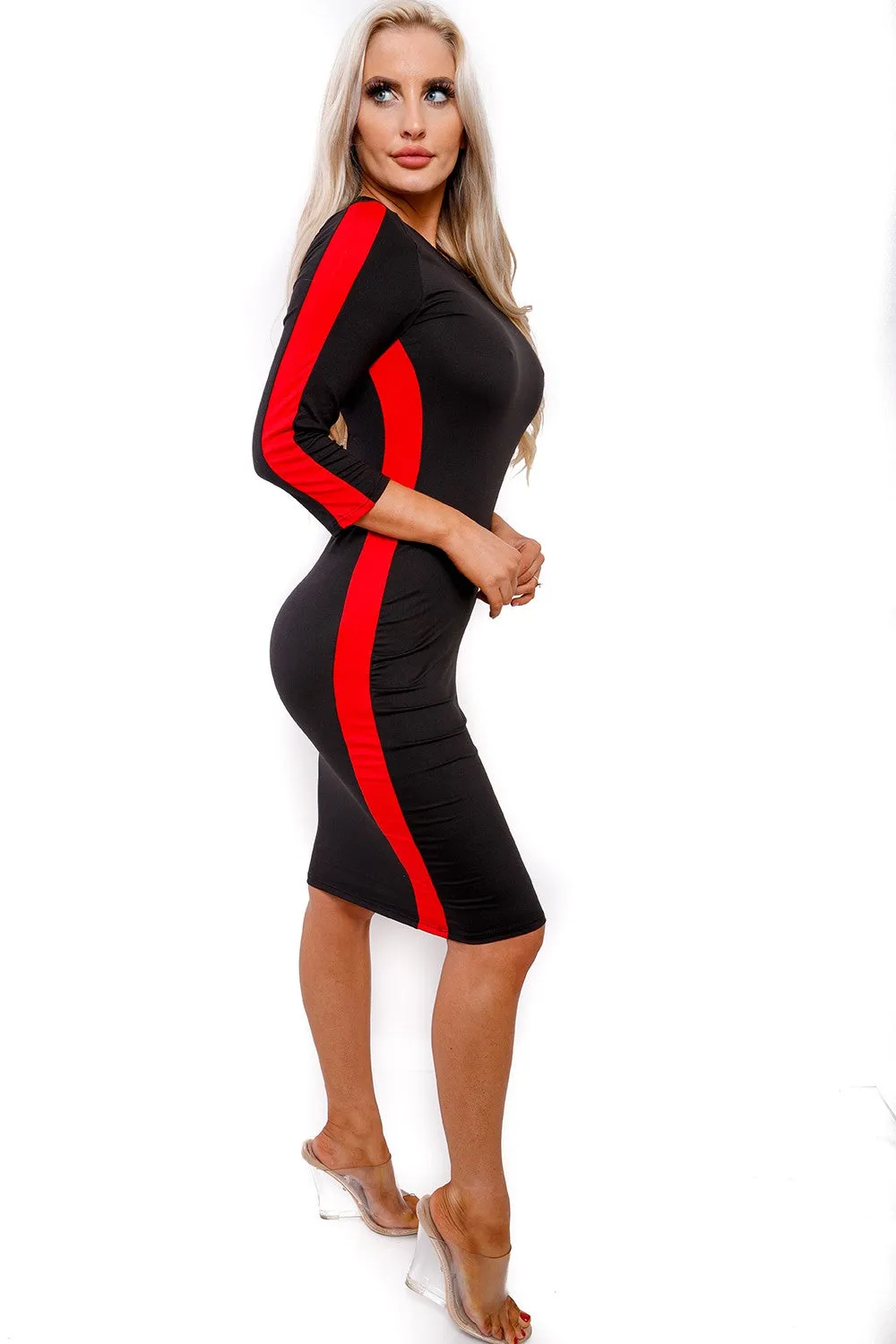 HH433R-SD - LONG SLEEVE MINI DRESS