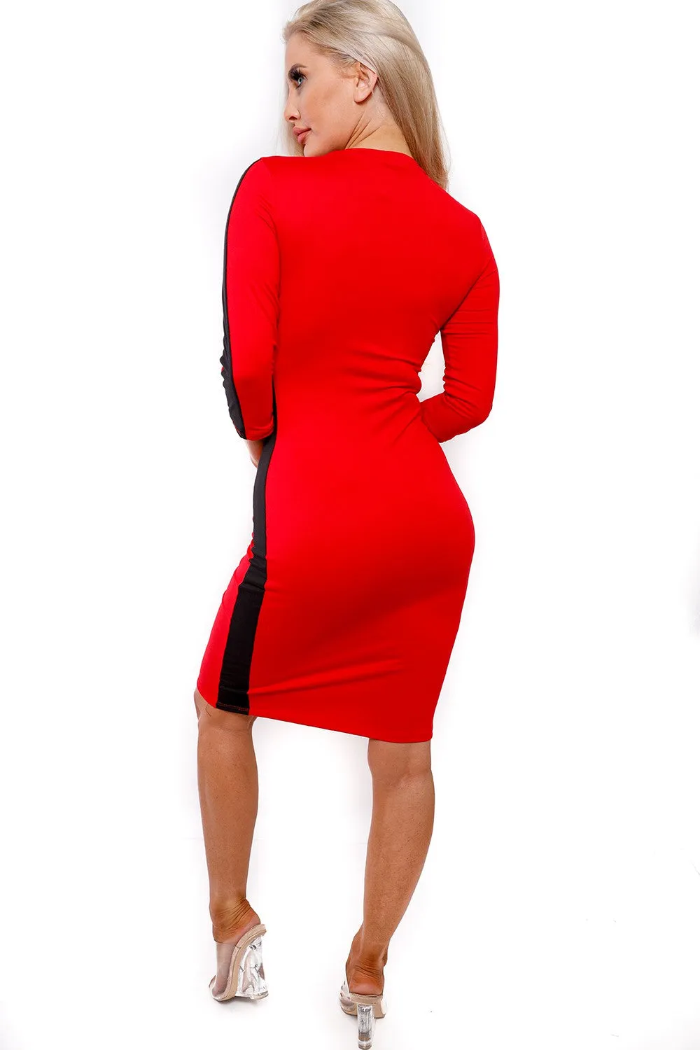 HH433R-SD - LONG SLEEVE MINI DRESS