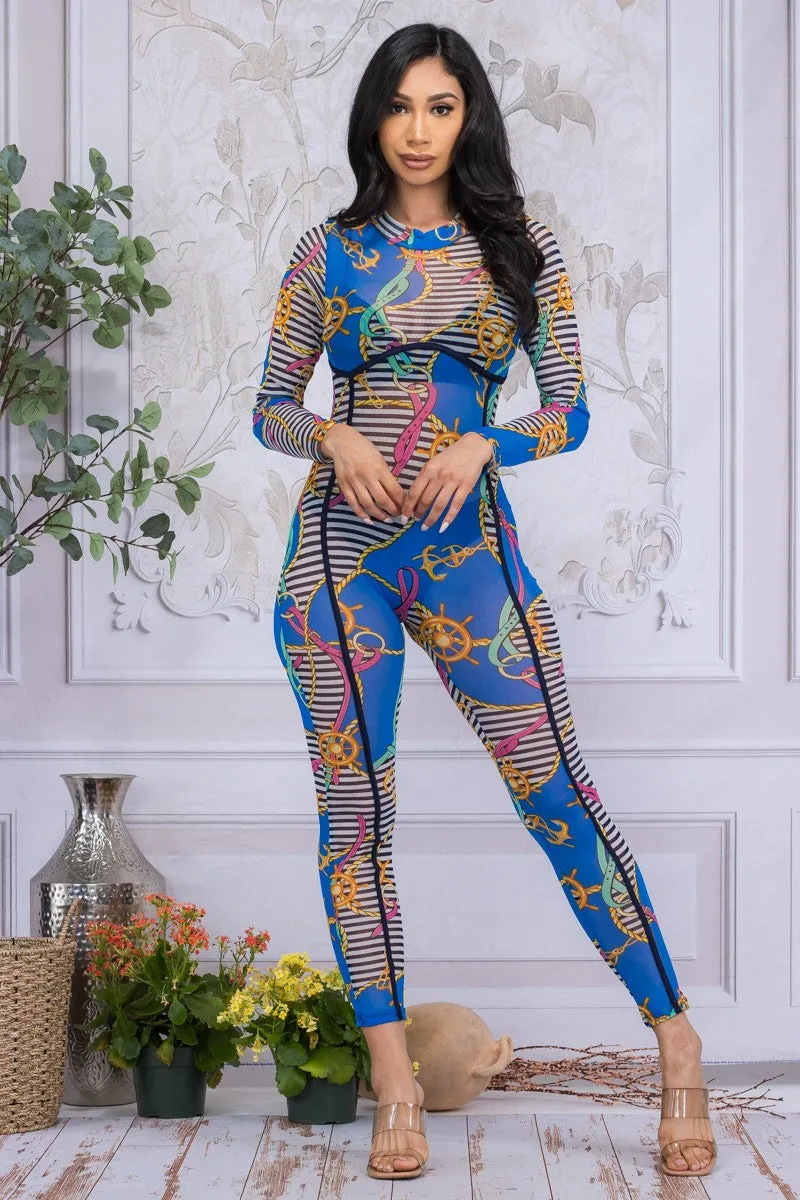 HH642R-NAT - MESH LONG SLEEVE CATSUIT